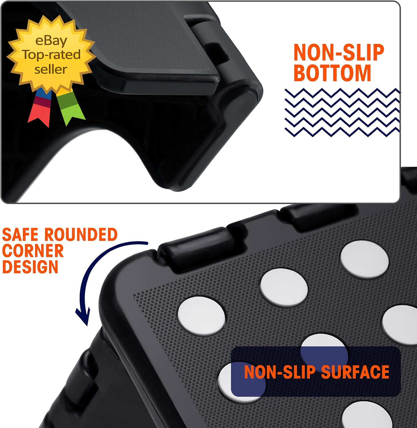 9" Folding Step Stool for Adults Kids Non Slip Folding Stools with Portable gallery