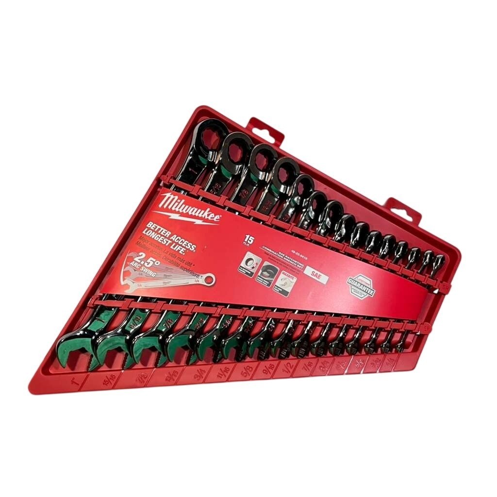 Milwaukee 48-22-9416 15pc Ratcheting Combination Wrench Set - SAE gallery