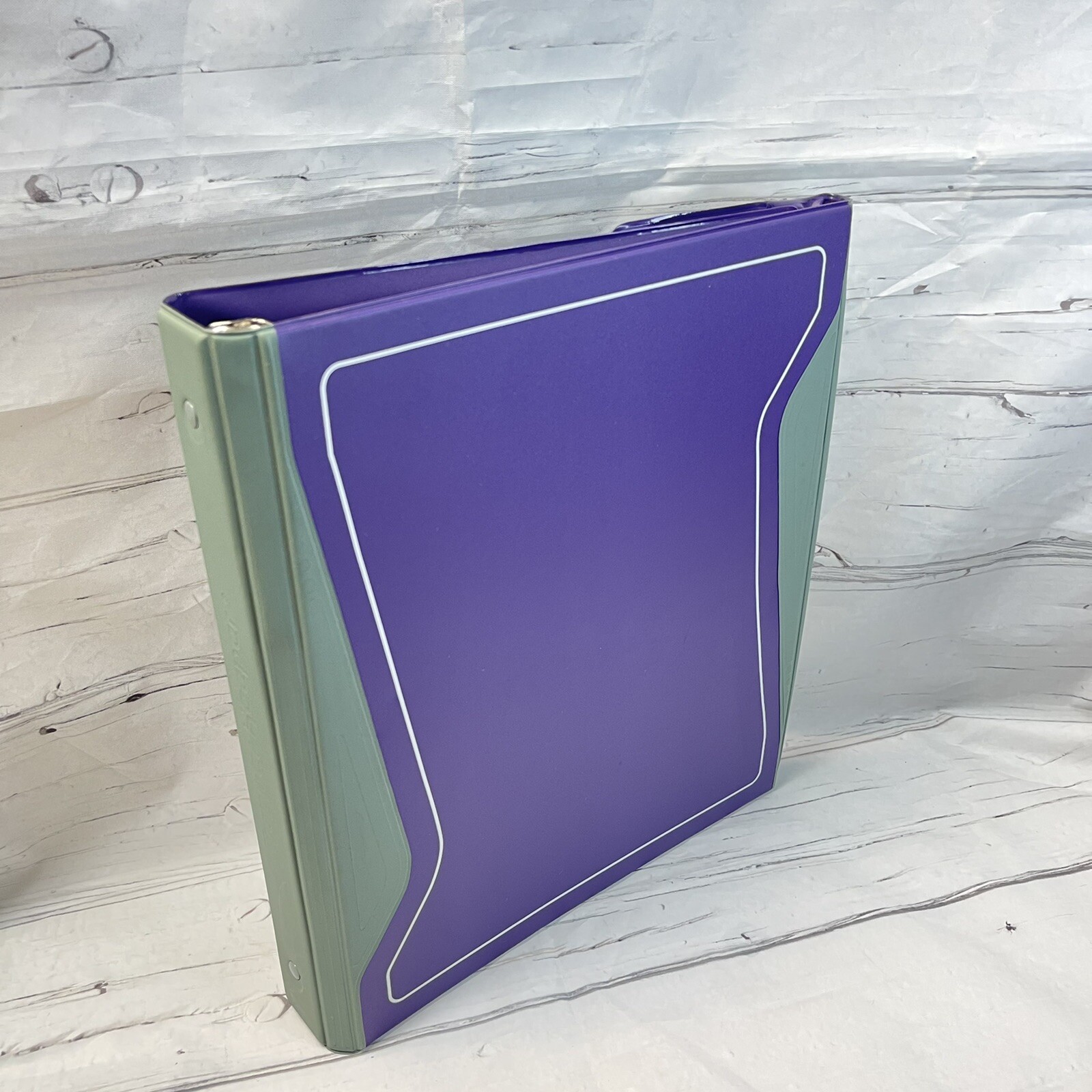 Mead Trapper Keeper Notebook Purple Gray Metal 3 Ring Binder Vtg 80’s 90’s Y2K gallery