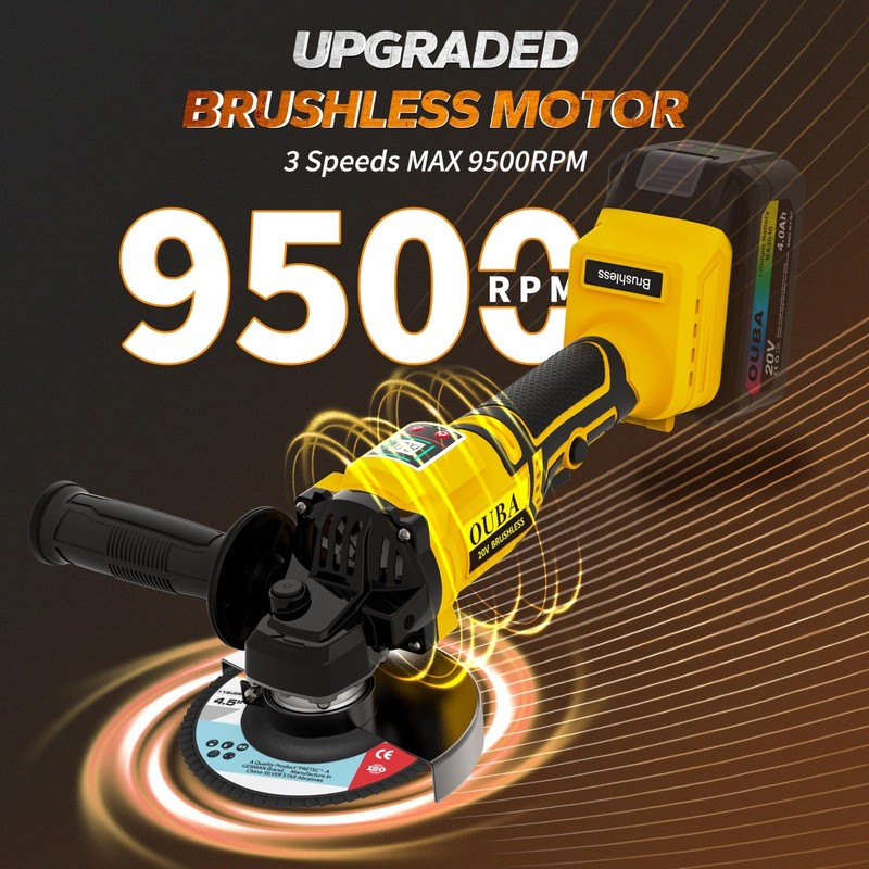 20V Brushless Cordless Angle Grinder 4-1/2"5" 22PCS Tool Only for Dewalt Battery gallery