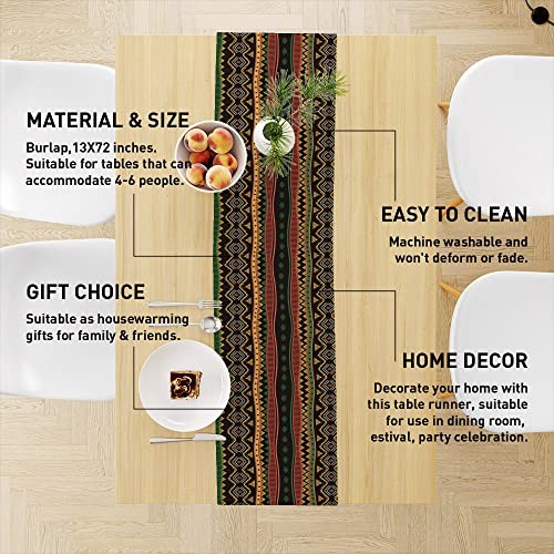 Traditional African Tribal Table Runner, African Table Runner Decor for gallery