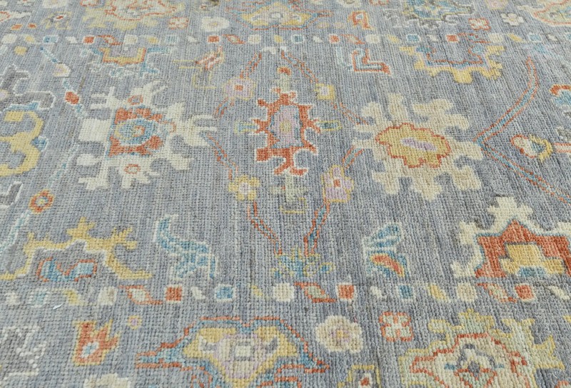 Pakistan Handmade Oushak Oriental Runner Rug Muted Floral Hallway Carpet 3X10 ft gallery