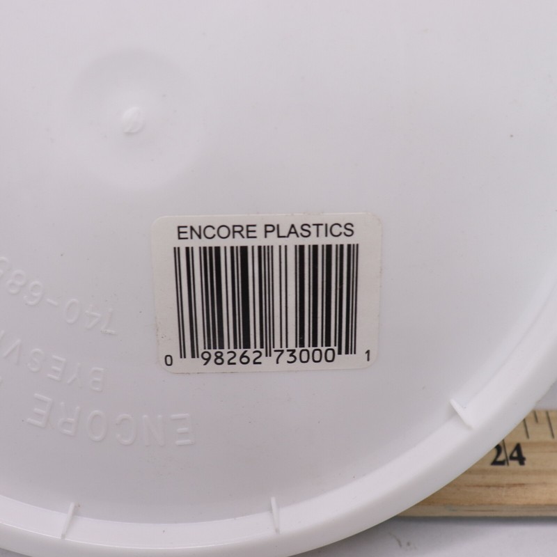 Encore Plastics Pail Pry-Off Lid Plastic White 1-Gallon 10000 gallery