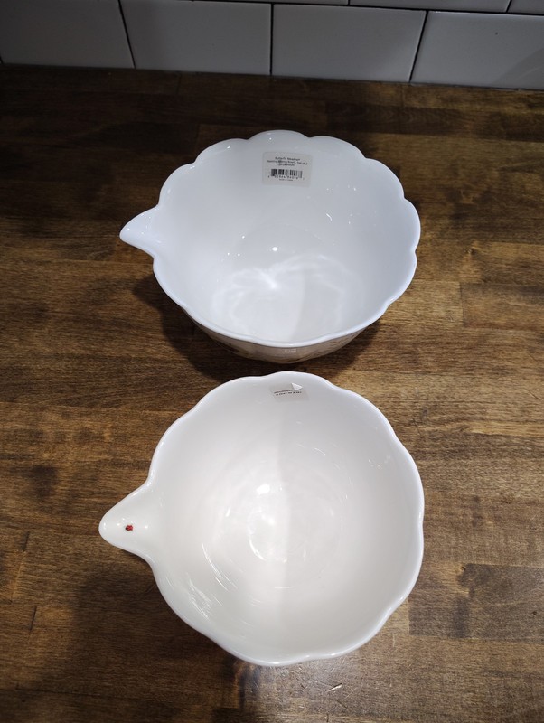 Lenox Butterfly Meadow 2 Nesting Mixing Bowls Porcelain Cottagecore Decor NEW gallery
