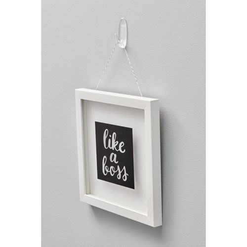 Command Medium Clear Hooks, Plastic, Supports 2 lb, 2/Pack, 3 Packs gallery