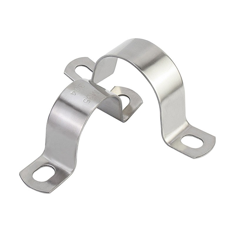A2 Stainless Steel Conduit Clamp Pipe Strap U Shaped Tube Clips Saddle 8mm-200mm gallery