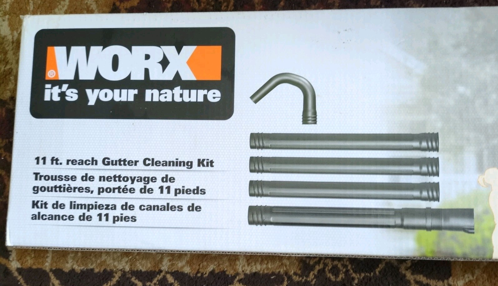 WORX WA4090 Universal Fit Gutter Cleaning Kit w/11ft reach for Leaf Blowers- NEW gallery