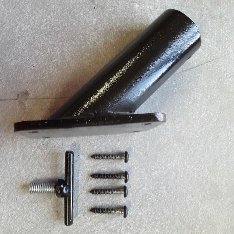 Flag Pole Bracket Powder Coated Black gallery