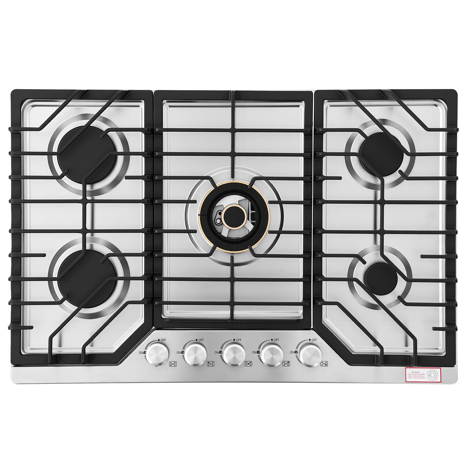 XKitchen 30" Dual Fuel Gas Cooktop with 5 Burners - Stainless Steel Built-In Hob gallery