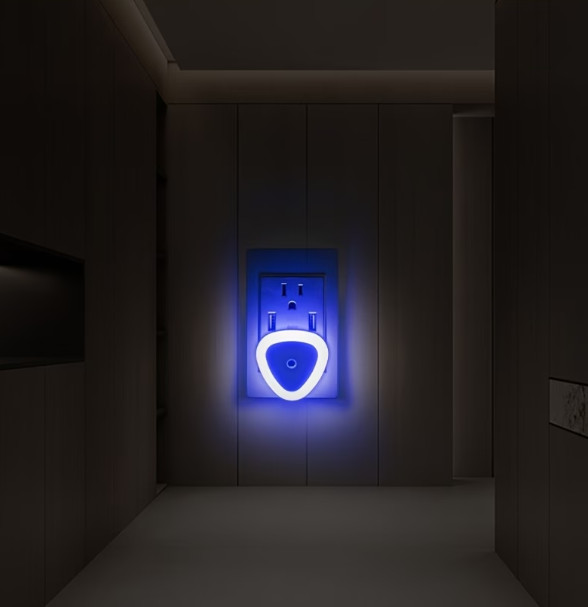 4 Pack Plug In Motion Sensor Night Light LED Dusk to Dawn Auto Hallway Bathroom gallery