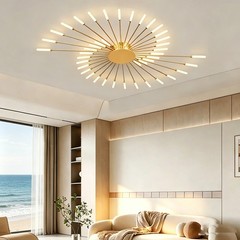 Indoor LED Ceiling Light Hollow Fireworks Design Modern Decor for Home Business