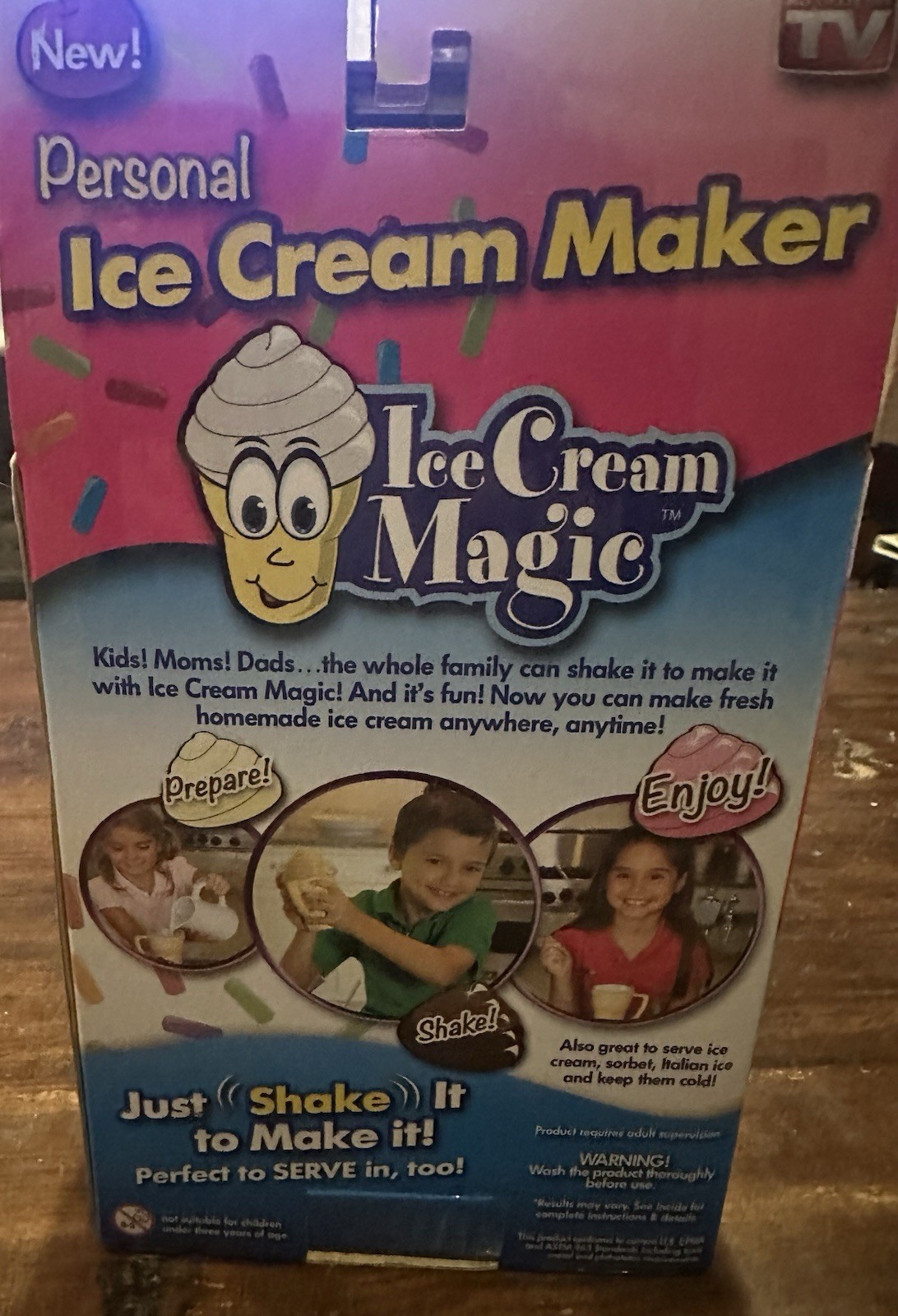 Ice Cream Magic Personal Ice Cream Maker with Lid 3 Min As Seen On TV Vanilla gallery