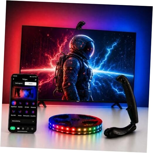 TV LED Backlight with Sensor, LED Sync Lights for TV 55-65 Inch, Multicolor gallery