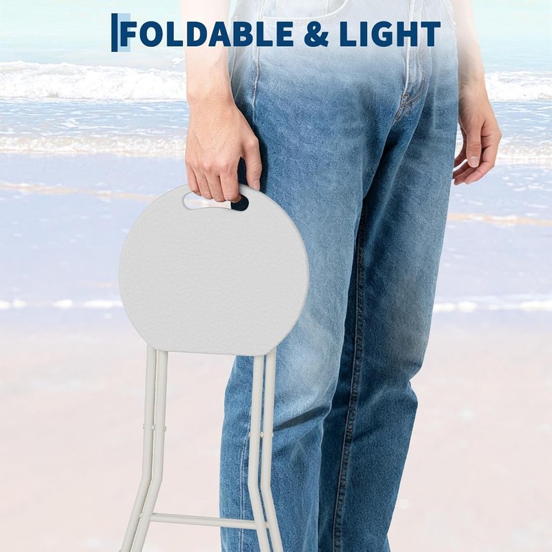 2x Portable Folding Stool for Camping, Dorm, Bathroom, Vanity, Picnic & Outdoor gallery