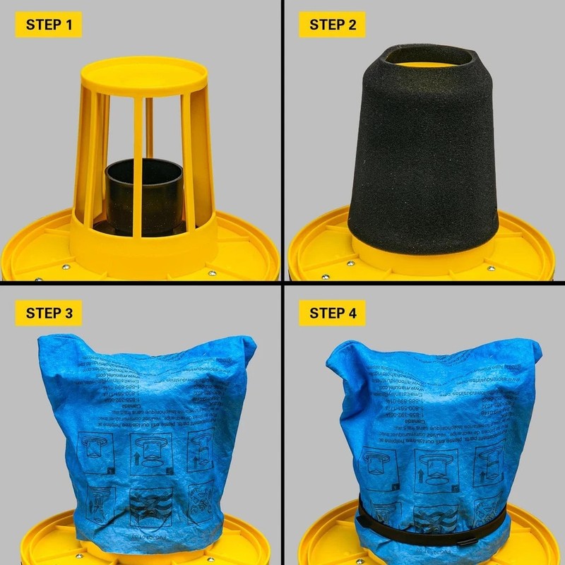 Stanley Blue Cloth Reusable Filter with Clamp Ring for 1-5 Gallon Wet/Dry Vacuum gallery