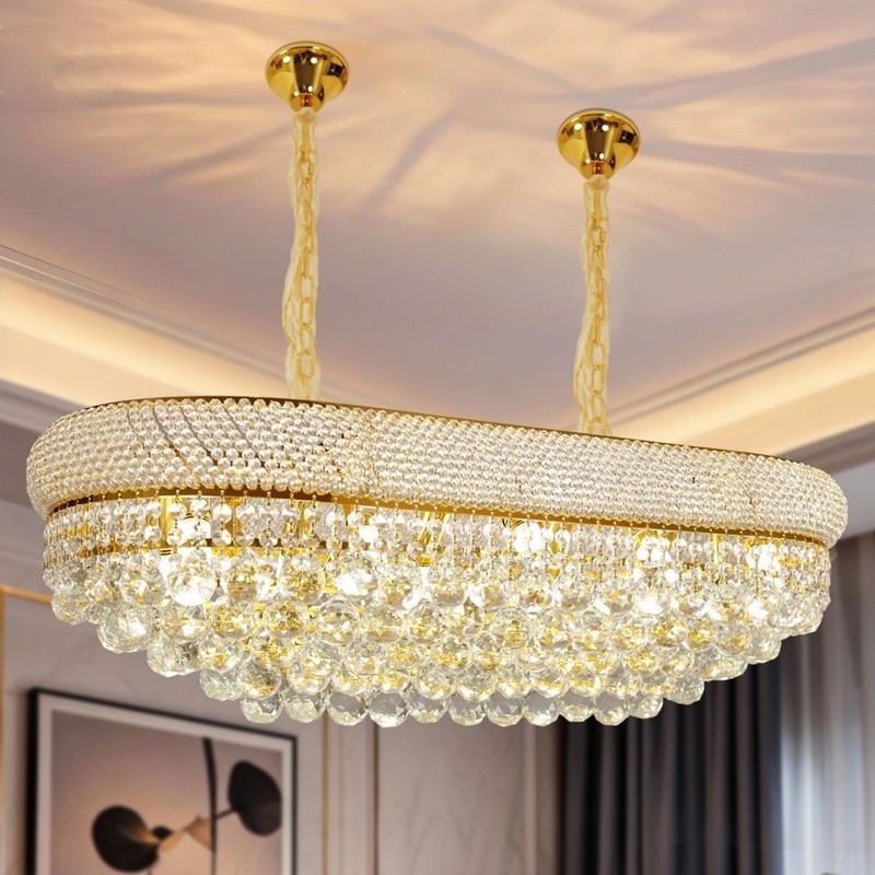 Gold Flush Mount Ceiling Light Stylish Multi-faceted Crystal Chandelier Indoor gallery
