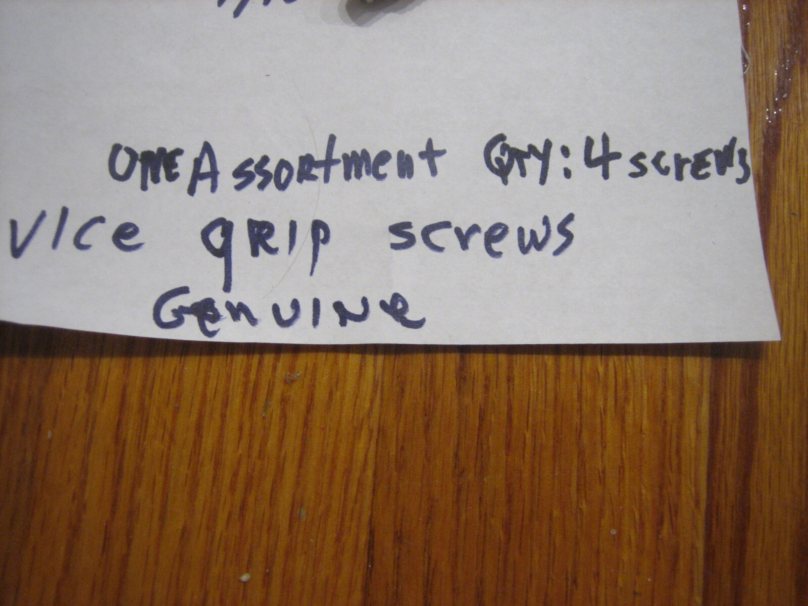 Vice Grip Replacment Adj. Screws; set of 4(v.sm-sm-med-lg)2071904,1905,1907,1910 gallery