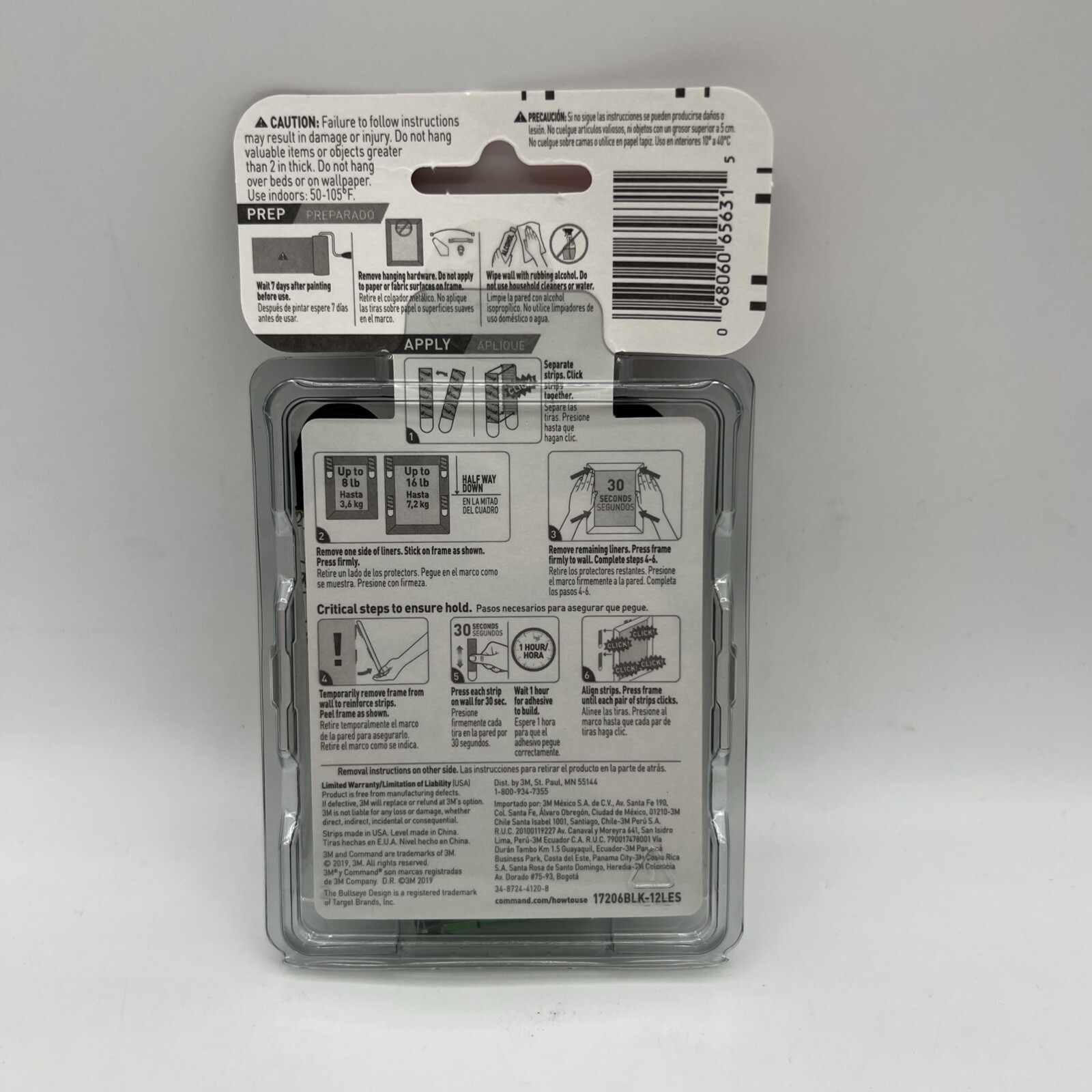 3M Command Strips 12 Large Picture Poster Hanging Black Includes Level 3 Pack gallery