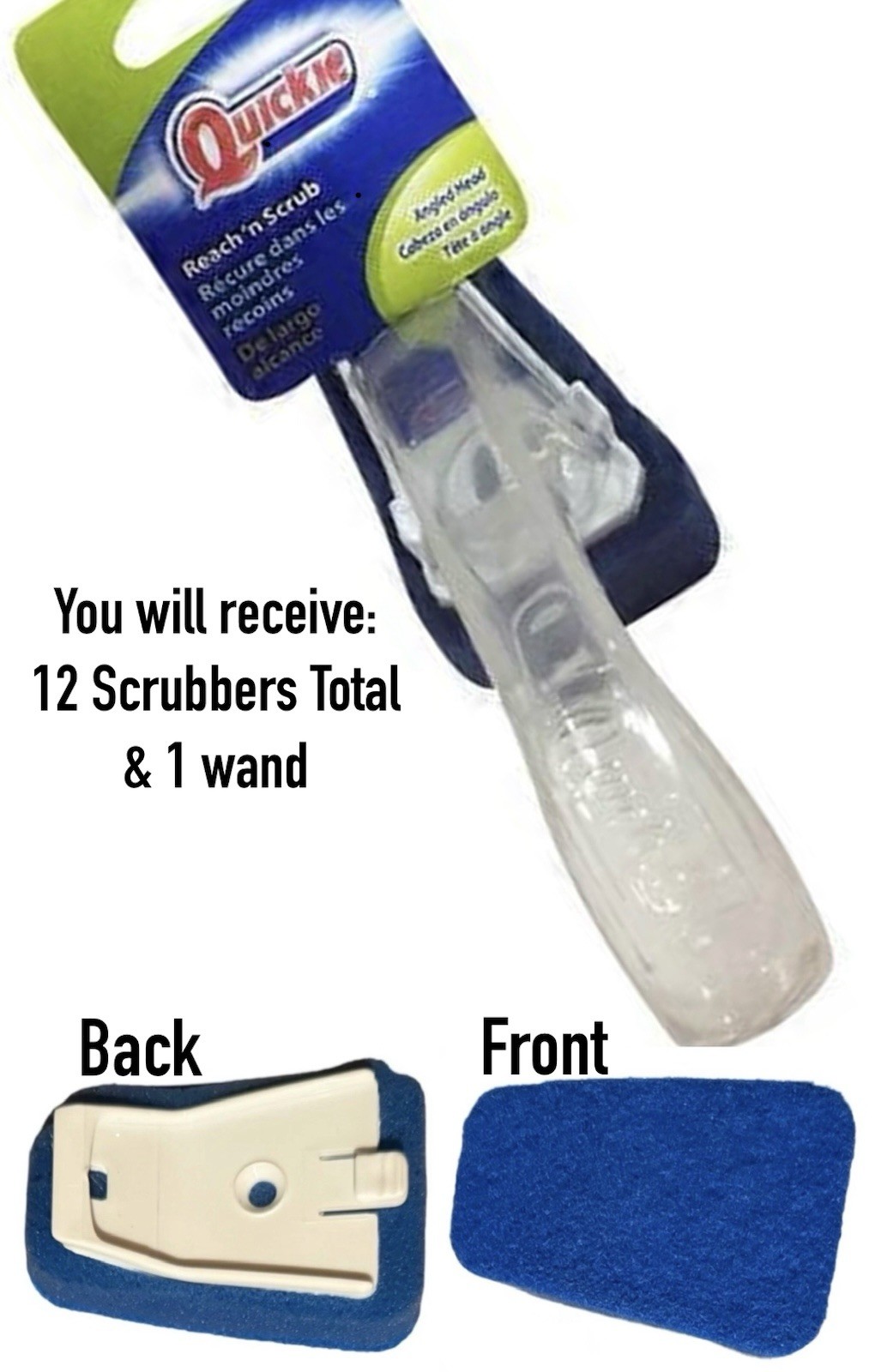 Quickie Homepro Reach N Scrub Dishwand And 12 Sponge Refill Scrapers LOT RARE gallery