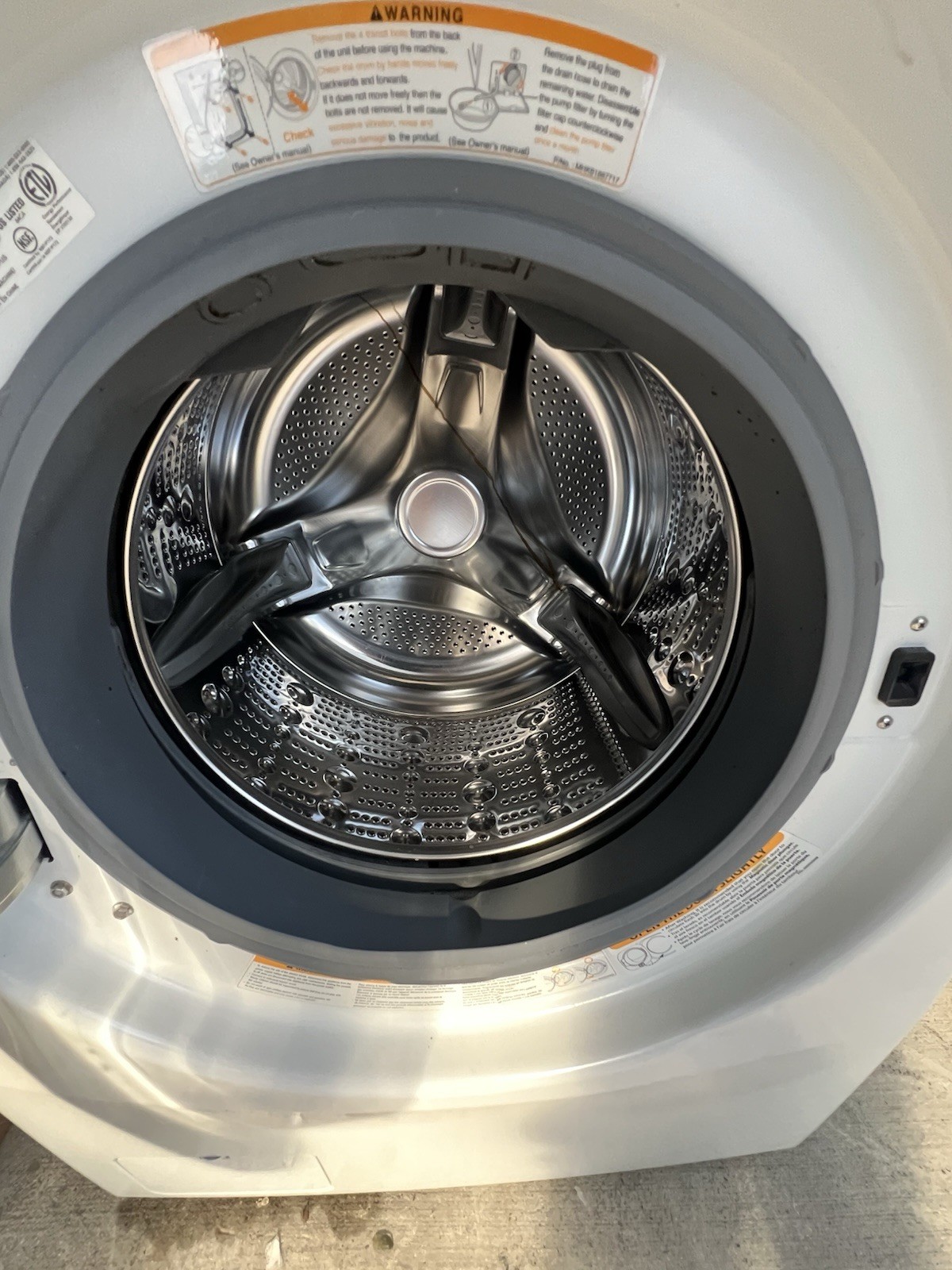 LG SteamWasher Stacked Front Load Washer & Dryer Set, Stackable Electric, White gallery