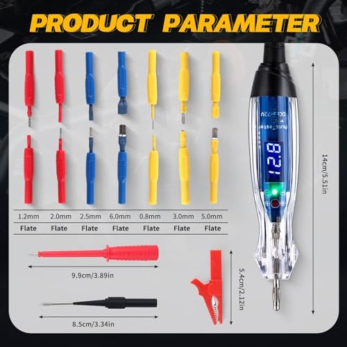 3-72V DC LED Test Light Probe Kit - Automotive Circuit Tester with 3-72V LED gallery