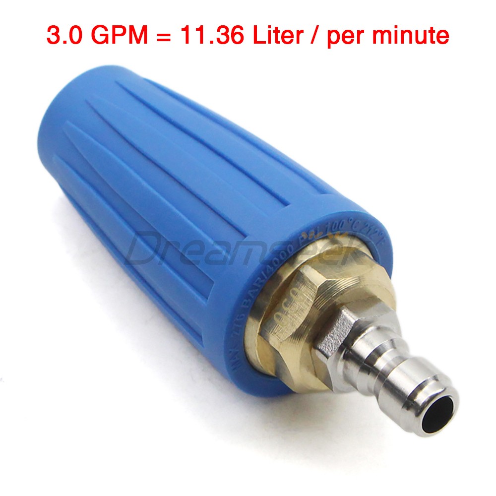 1/4" High Pressure Washer Rotating Turbo Nozzle Spray Tip 4000PSI 3-4 GPM Quick gallery