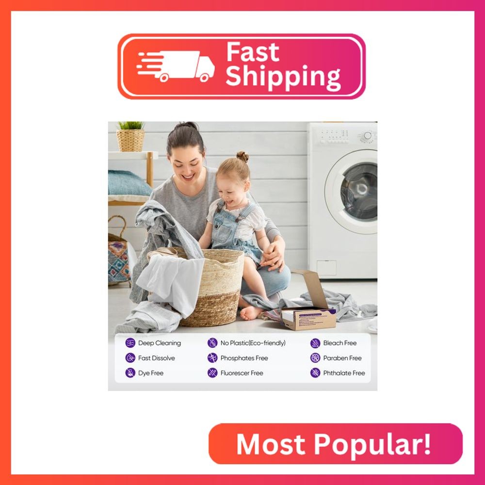 Lavender Laundry Detergent Sheets Travel Eco-friendly 300 Loads Fisroa Clothes W gallery