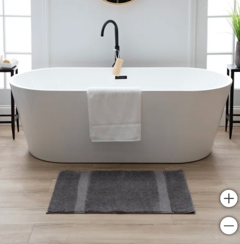 Mohawk, 2 ft x 3 ft - Classic Double Stripe Bath Rug (Choose Color) gallery