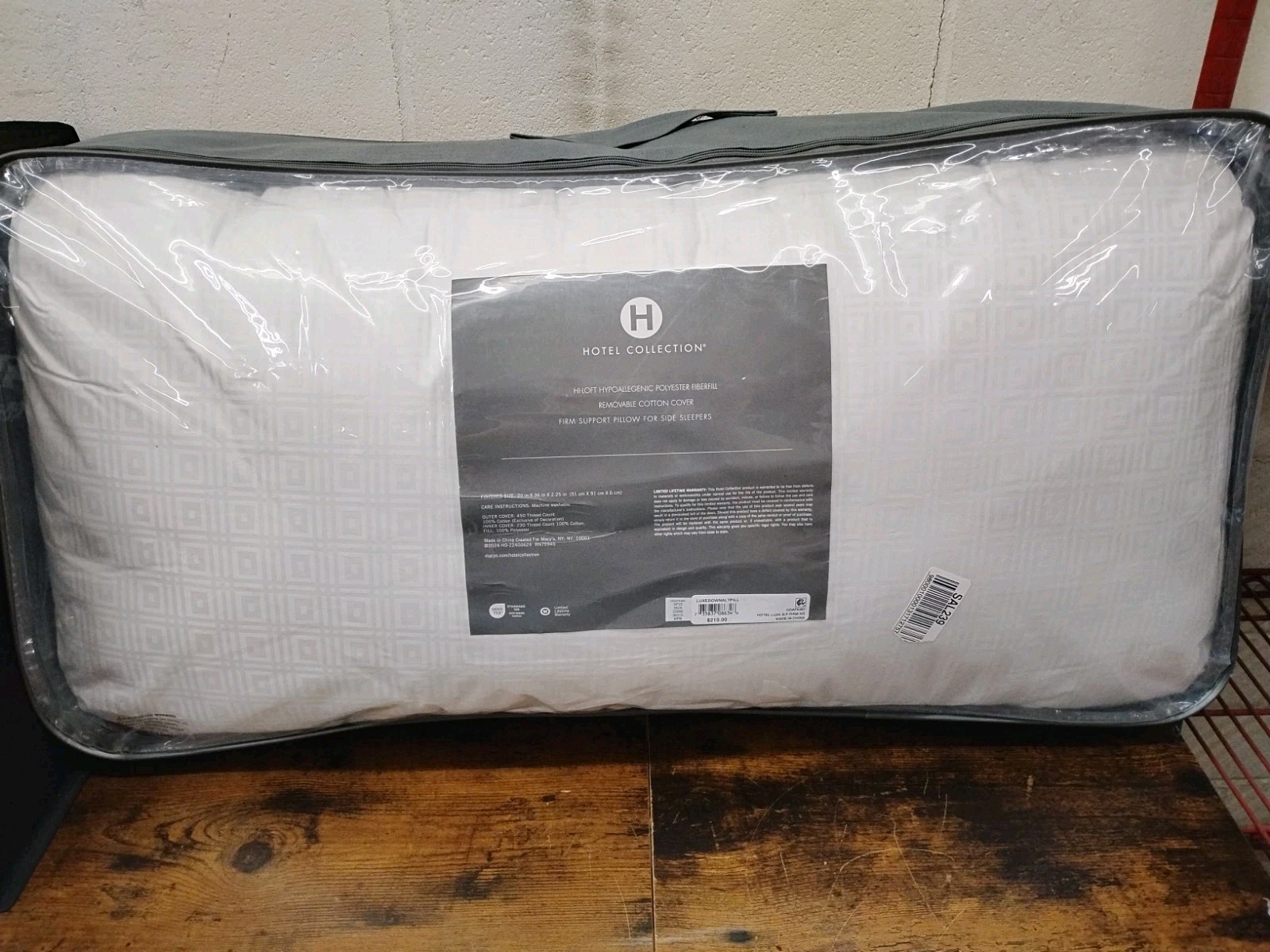 Hotel Collection Luxe Down Alternative KING Pillows Firm Support NEW gallery