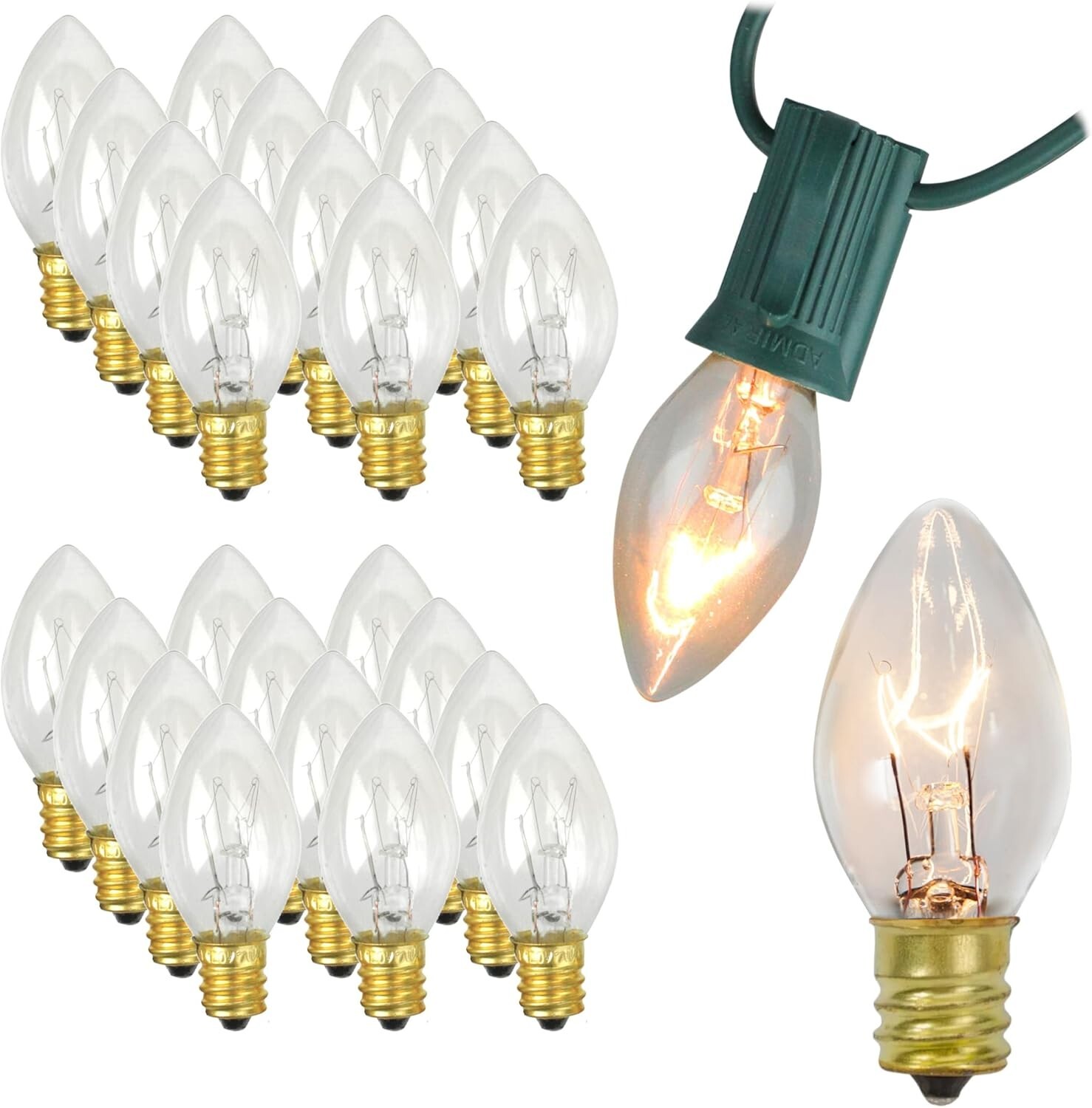5-watt C7 Night Light Candelabra Bulbs Clear 24-count New gallery