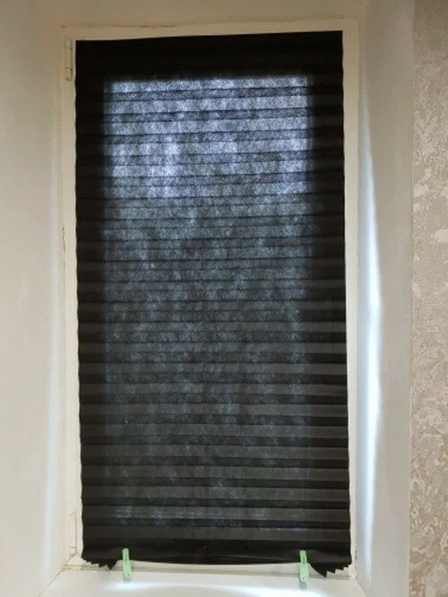 Pleated Window Paper Shades Light Filtering Blinds UV Half Blackout Curtain gallery
