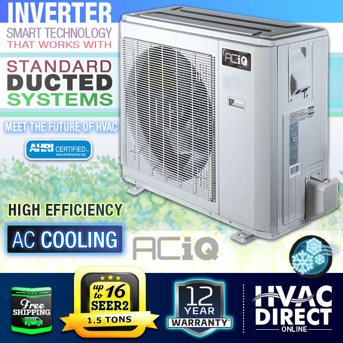 1.5 Ton 16 SEER2 ACiQ High Efficiency Central Air Conditioner Inverter AC Unit gallery
