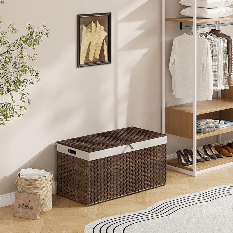 Rectangular Storage Basket: 200L Capacity with Soft Lining & Metal Frame gallery