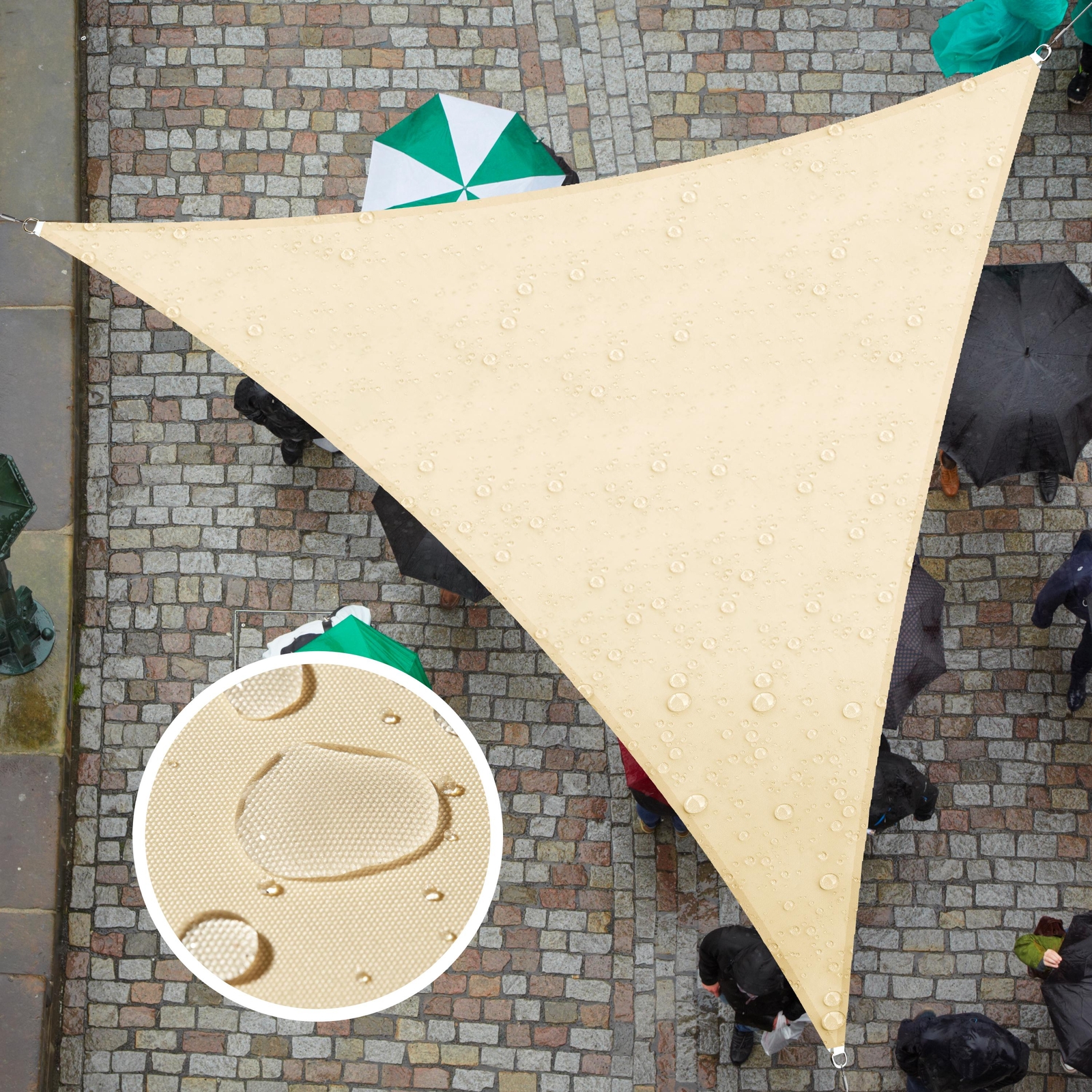 ColourTree Waterproof Triangle Sun Shade Sail Canopy Fabric Outdoor Patio gallery