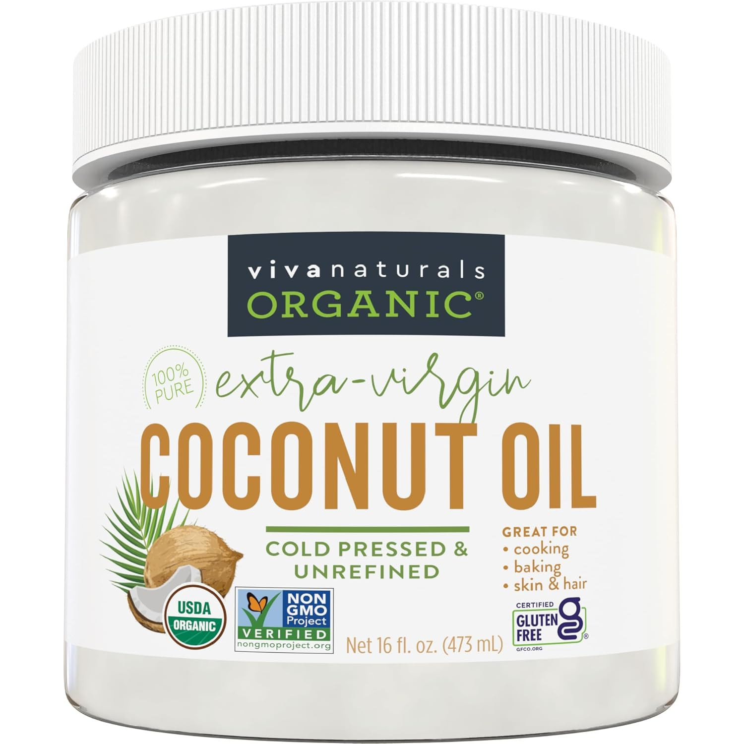 Organic Coconut Oil - Unrefined, Cold-Pressed Extra Virgin Coconut Oil, USDA Org gallery