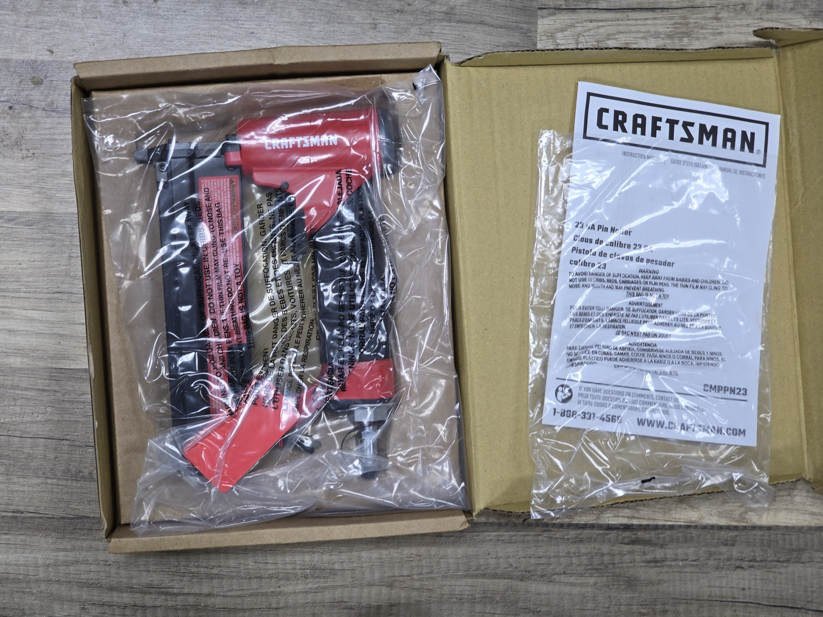 🛠️ Craftsman 23 Gauge 1 In Pneumatic Pin Nailer - CMPPN23 - NEW gallery
