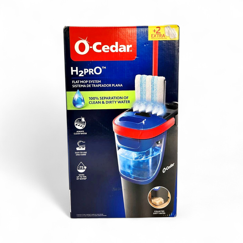 O-Cedar H2prO Flat Mop System - Handle, Bucket + 3 Heads gallery
