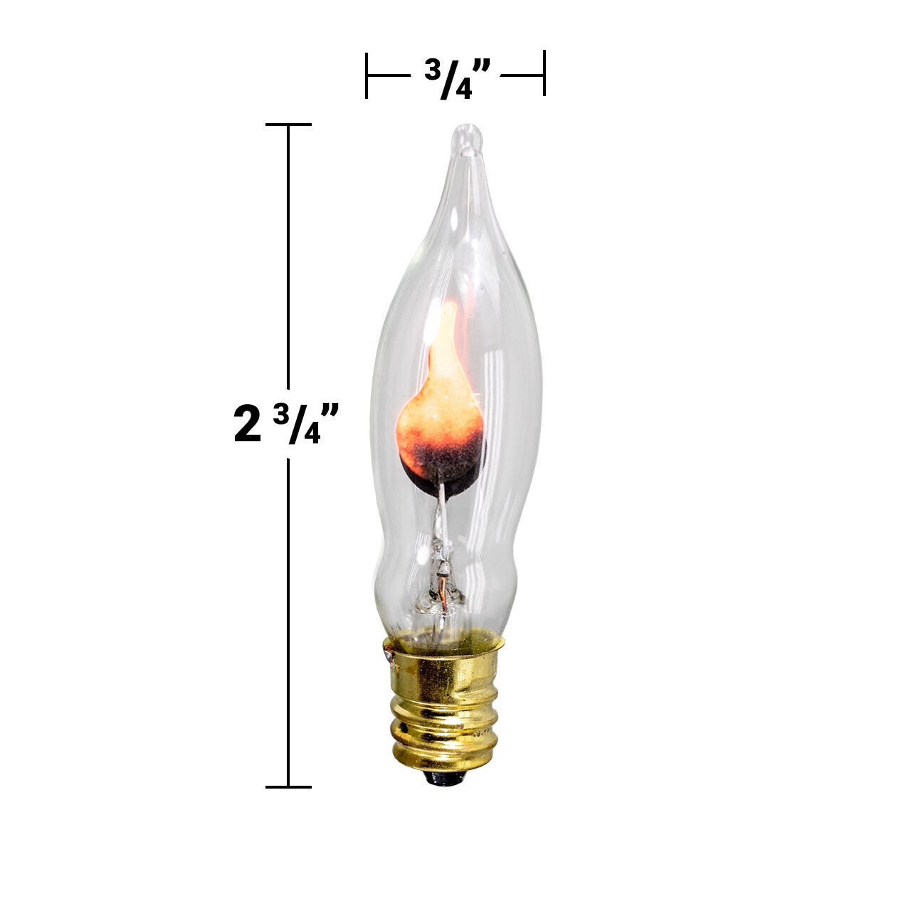 Orange / Purple / Red/ Clear C7 (CA10) Flicker Flame String Light Bulbs (2-Pack) gallery