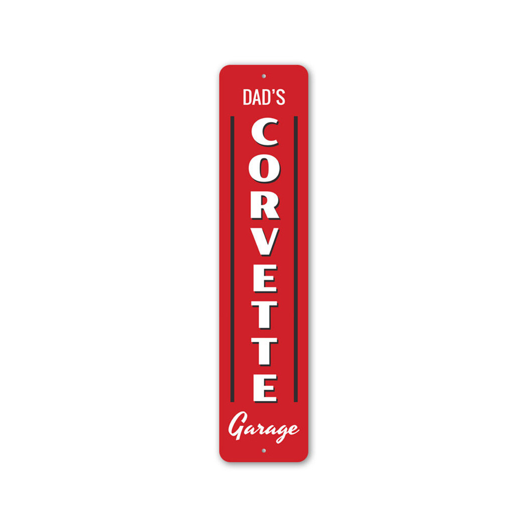 Vertical Chevy Corvette Garage Metal Sign Chevrolet Automotive Car Man Cave gallery