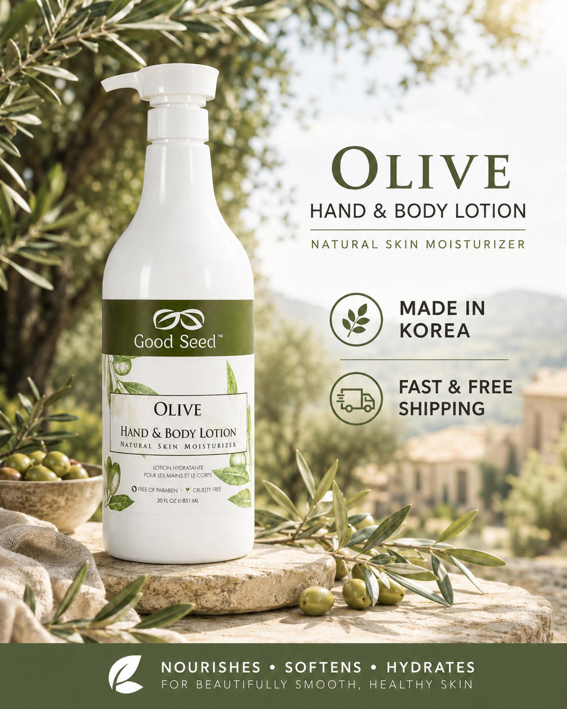 Good Seed Hand & Body Lotion - Natural Skin Moisturizer, Made in Korea gallery