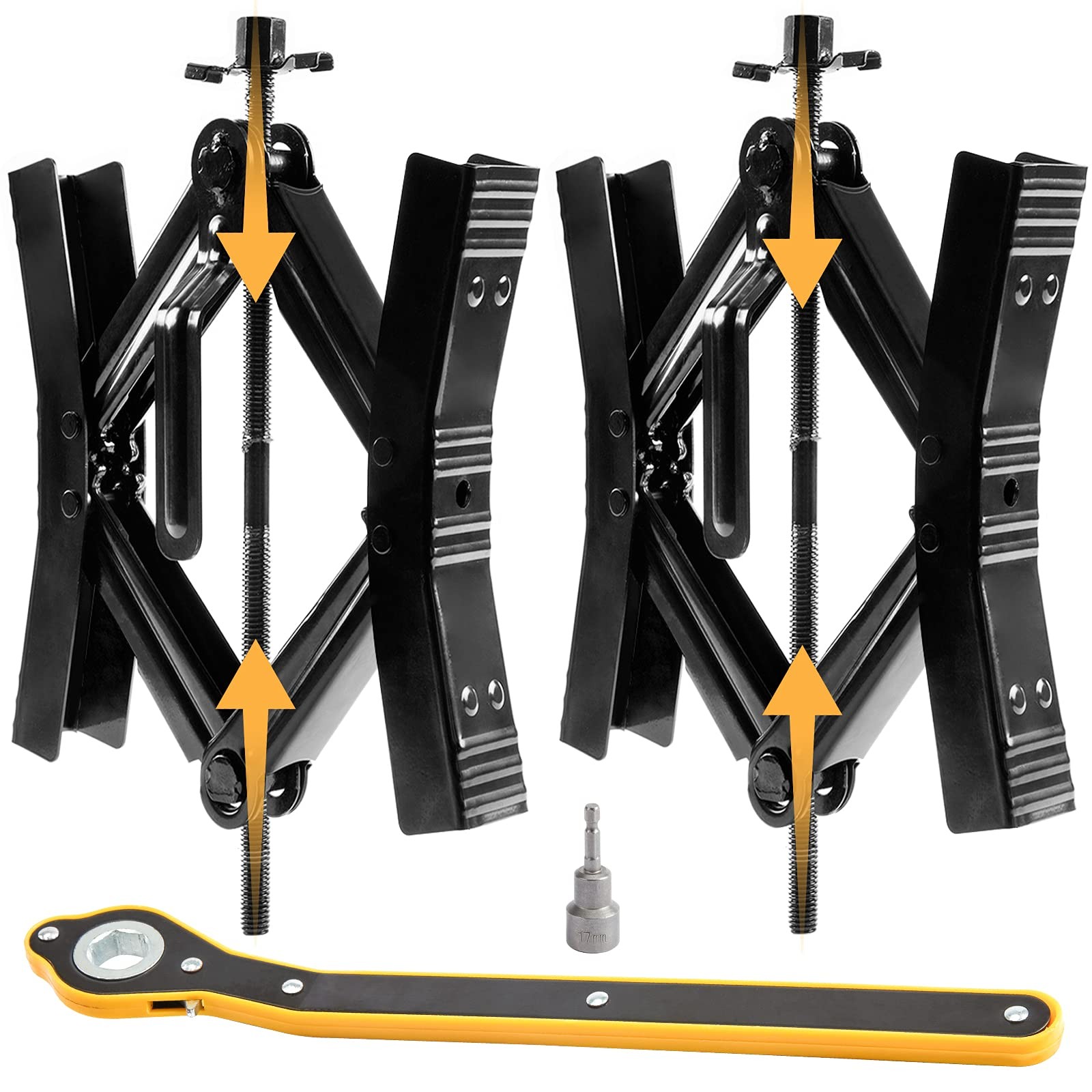 Camper Wheel Chock Stabilizer 2 Sets, Double Speed Heavy Duty Truck RV Tire Scis gallery