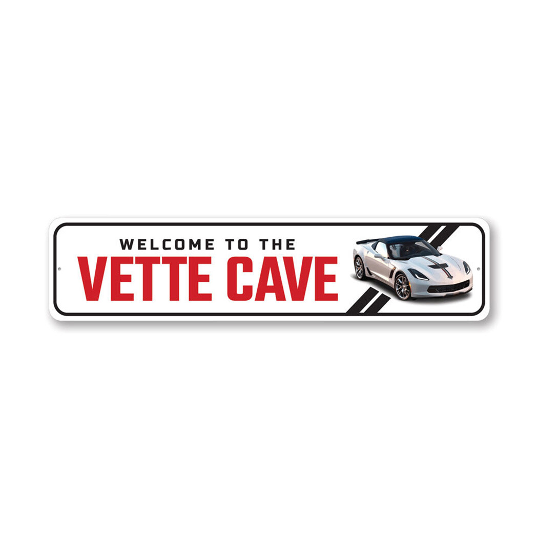 Vette Cave Chevy Corvette Metal Sign Chevrolet Automotive Car Man Sports gallery