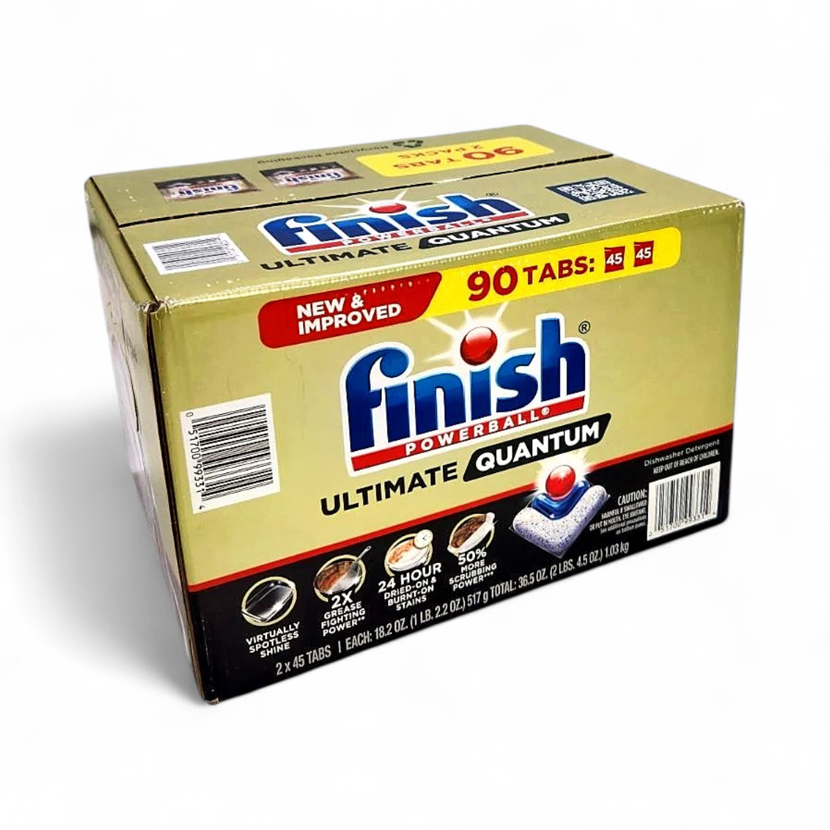 Finish Powerball Ultimate Quantum Dishwasher Detergent Tablets - 90 Count gallery