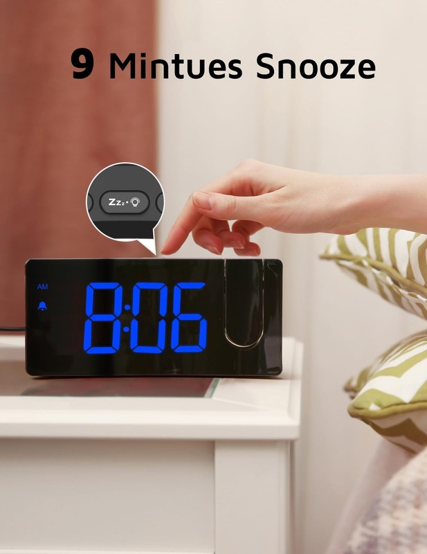 Projection Alarm Clock, Digital Clock with 180Â° Rotatable Projector gallery