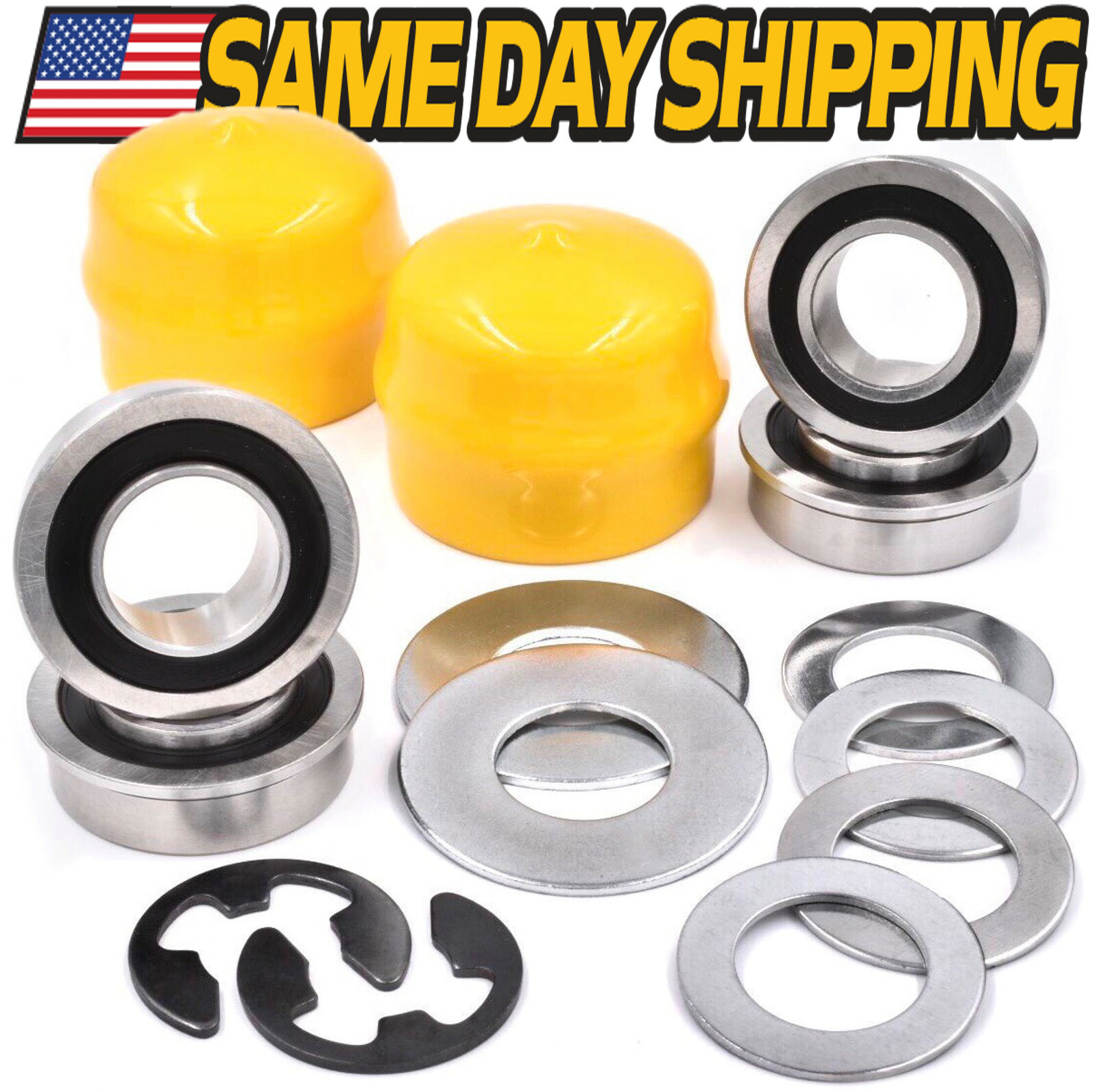 2 Front Wheel Bushing Bearing Kit Fits John Deere X370 X380 X384 X390 X394 X500 gallery