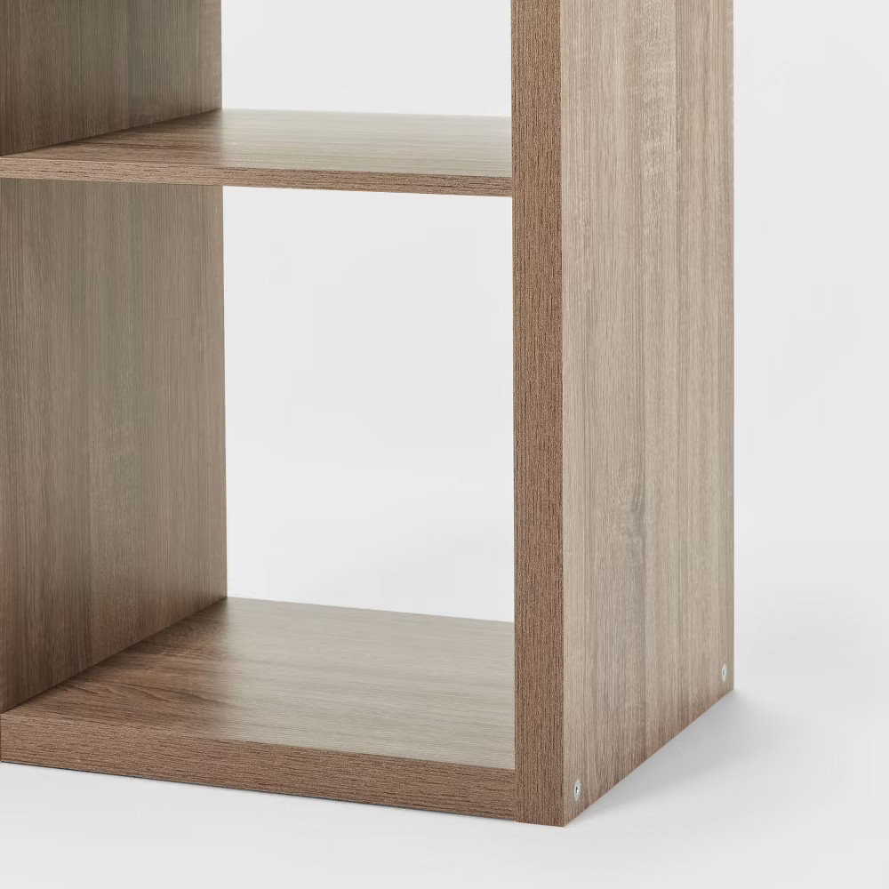 13'' 2 Cube Organizer Weathered Gray - Brightroom: MDF Bookshelf with Anti-Tip gallery