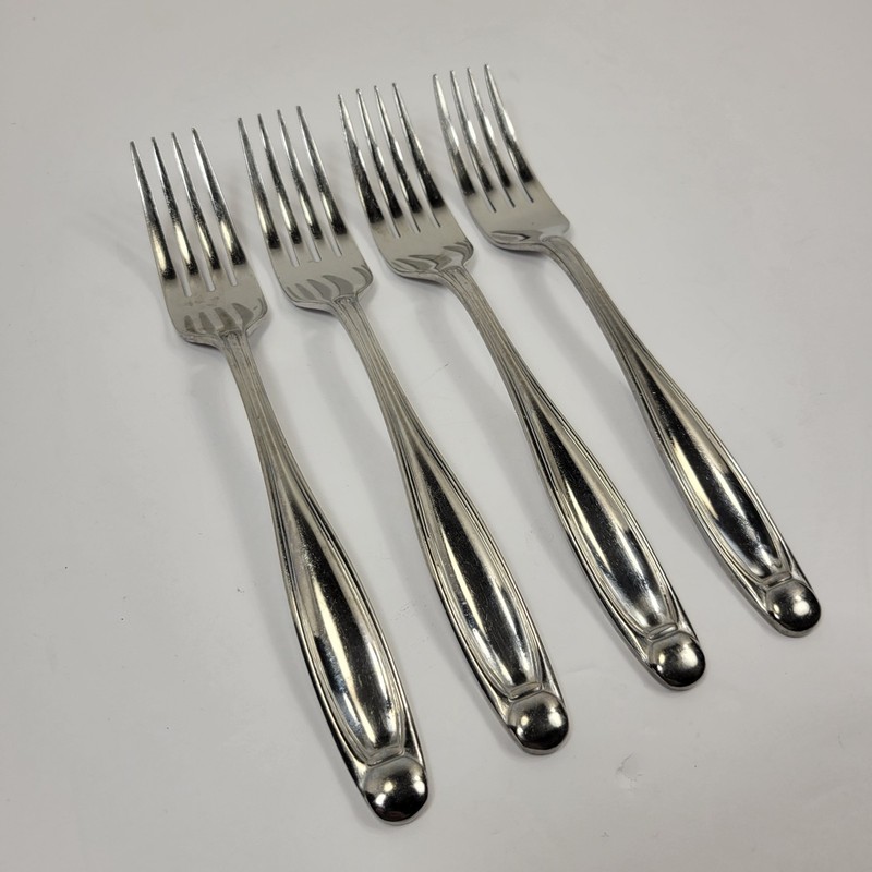 Oneida Alexandria 4 Dinner Forks 18/0 Stainless Flatware Glossy gallery