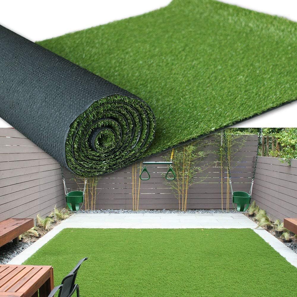Synthetic Artificial Grass Turf 1.2" Pile Height High Density Garden Landscape gallery