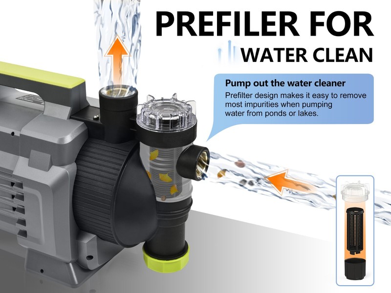 FLUENTPOWER 1.5HP Automatic Garden Booster Pump with Integrated Prefilter gallery