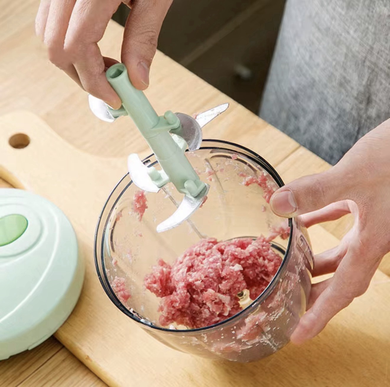 Multi-Functional Food Chopper Vegetable Fruit Slicer Onion Dicer 16OZ Container gallery